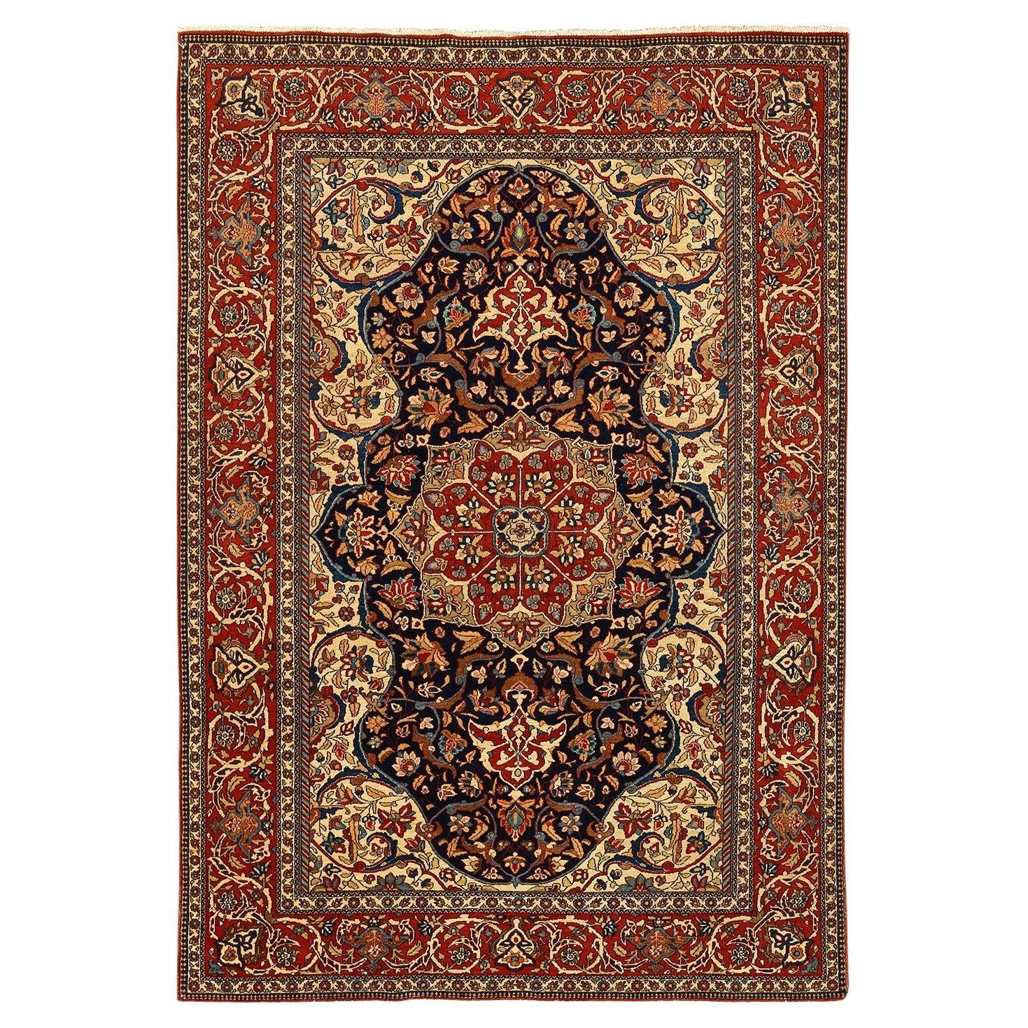 Antique Persian Isfahan Ahmad Pair Rug - Size: 6'9x4'9