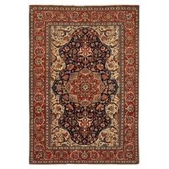 Antique Persian Isfahan Ahmad Pair Rug - Size: 6'9x4'9