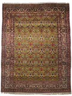 Used Persian Isfahan Rug, Old World Charm Meets French Baroque Style