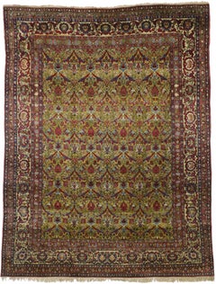 Antique Persian Isfahan Rug, Old World Charm Meets French Baroque Style