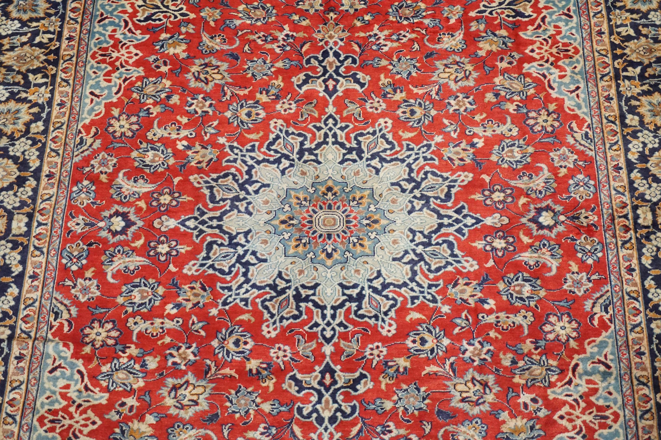 Hand-Knotted Antique Persian Isfahan, circa 1940 For Sale