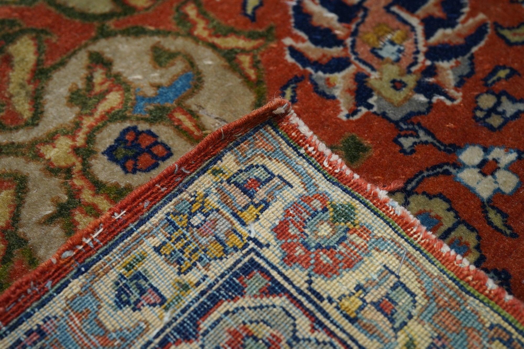 Fina Alfombra Persa Antigua Isfahan 4'6'' x 6'7'' en venta 3