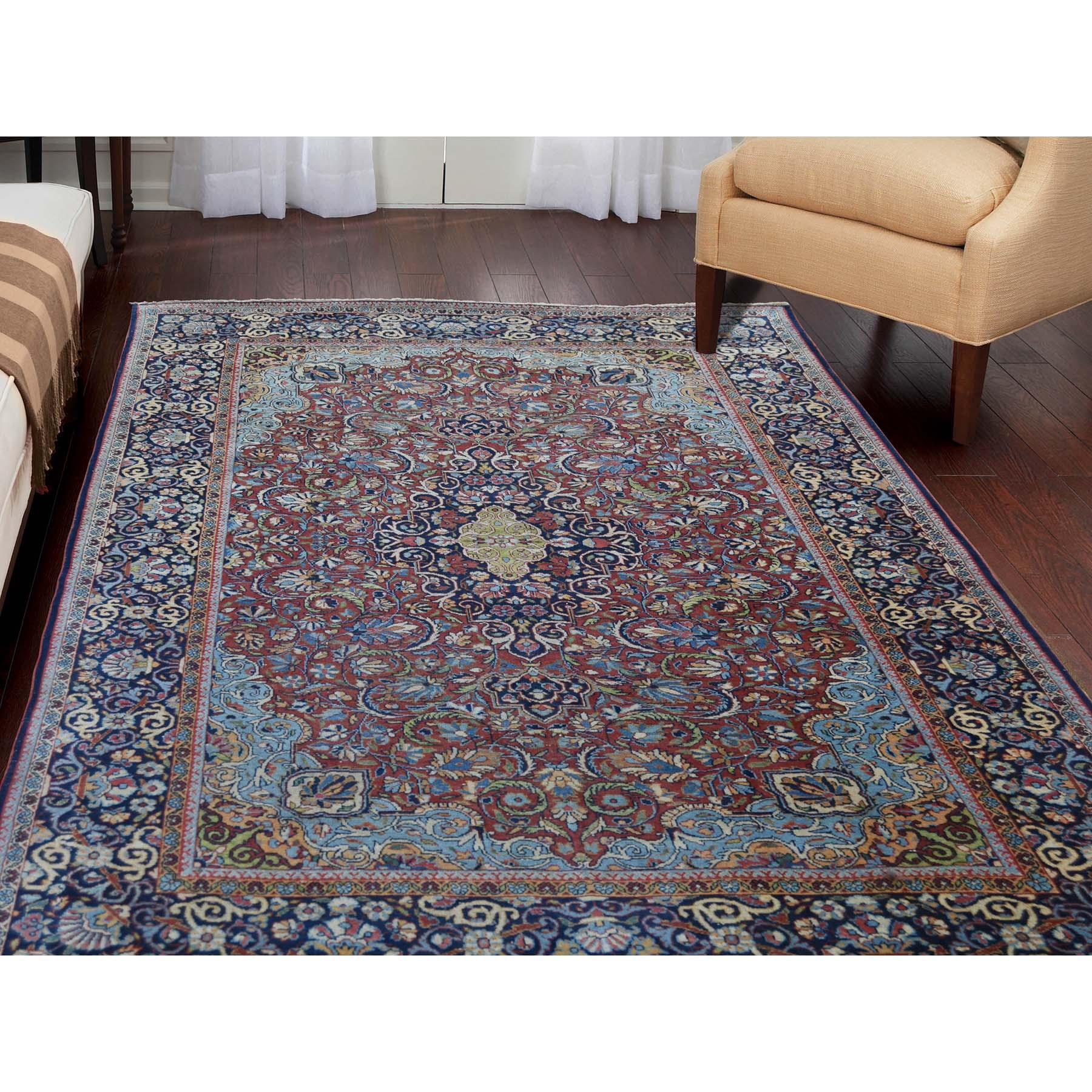 This is a truly genuine one-of-a-kind antique Persian Isfahan good condition pure wool hand-knotted rug. It has been Knotted for months and months in the centuries-old Persian weaving craftsmanship techniques by expert artisans. 


Primary