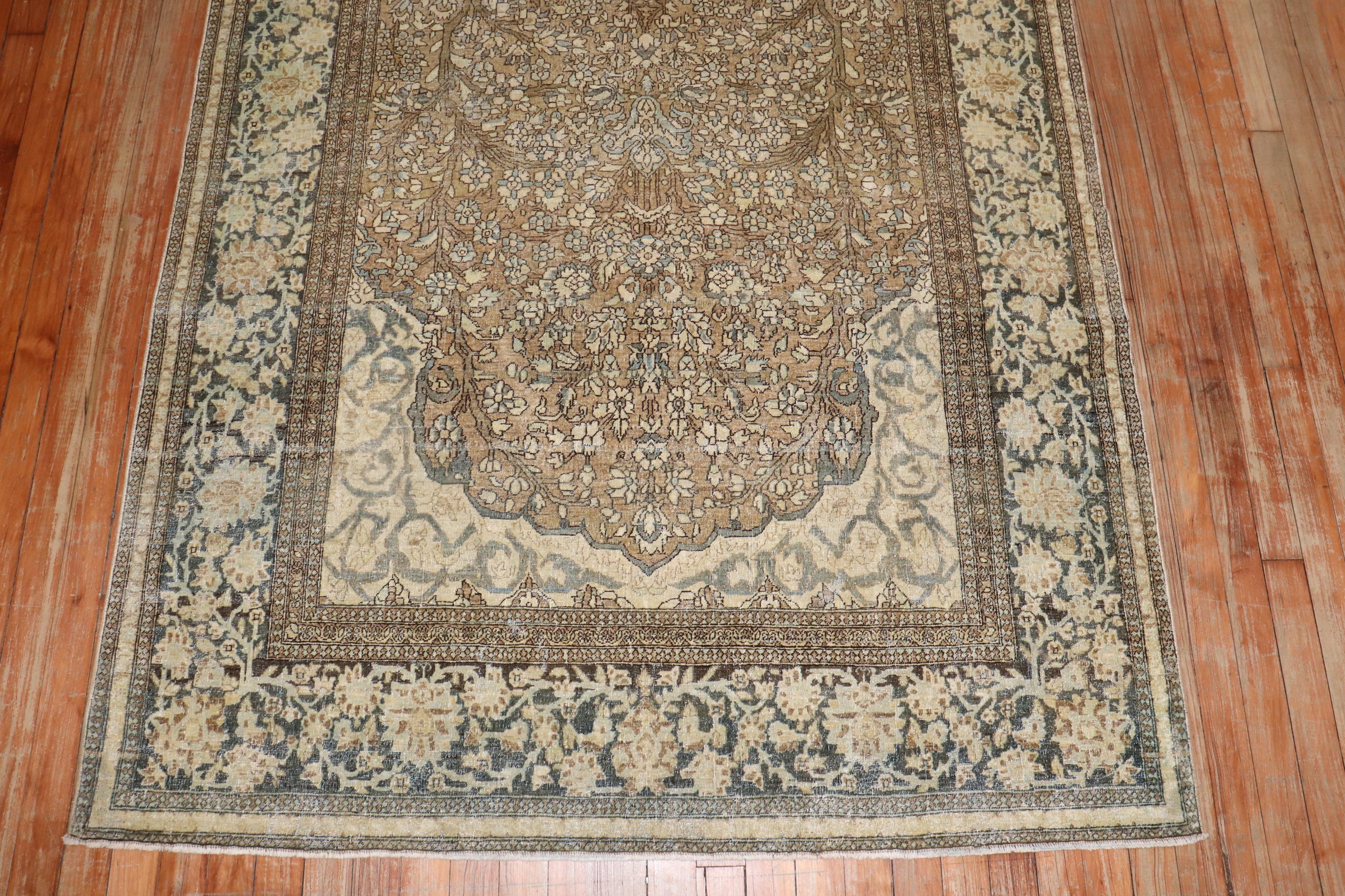 Tabriz Antique Persian Isfahan Mihrab Prayer Carpet For Sale