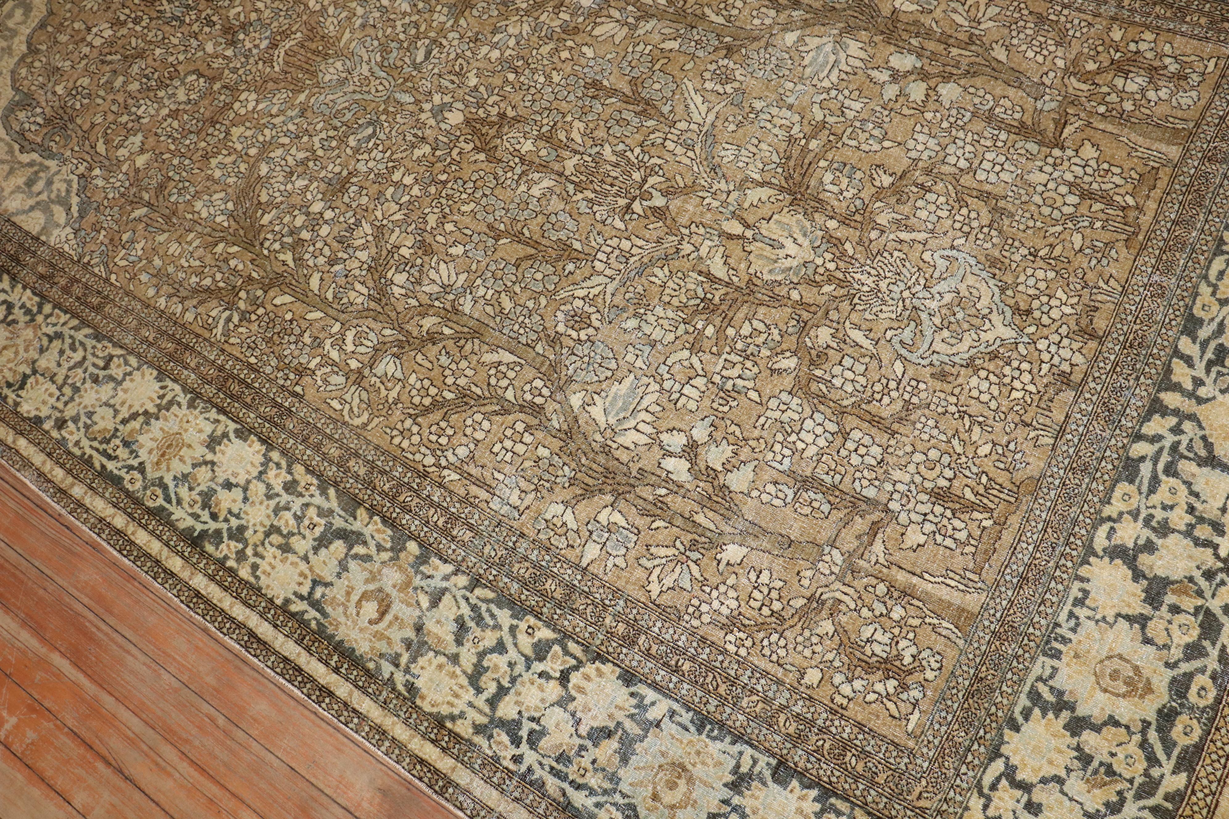 20th Century Antique Persian Isfahan Mihrab Prayer Carpet For Sale