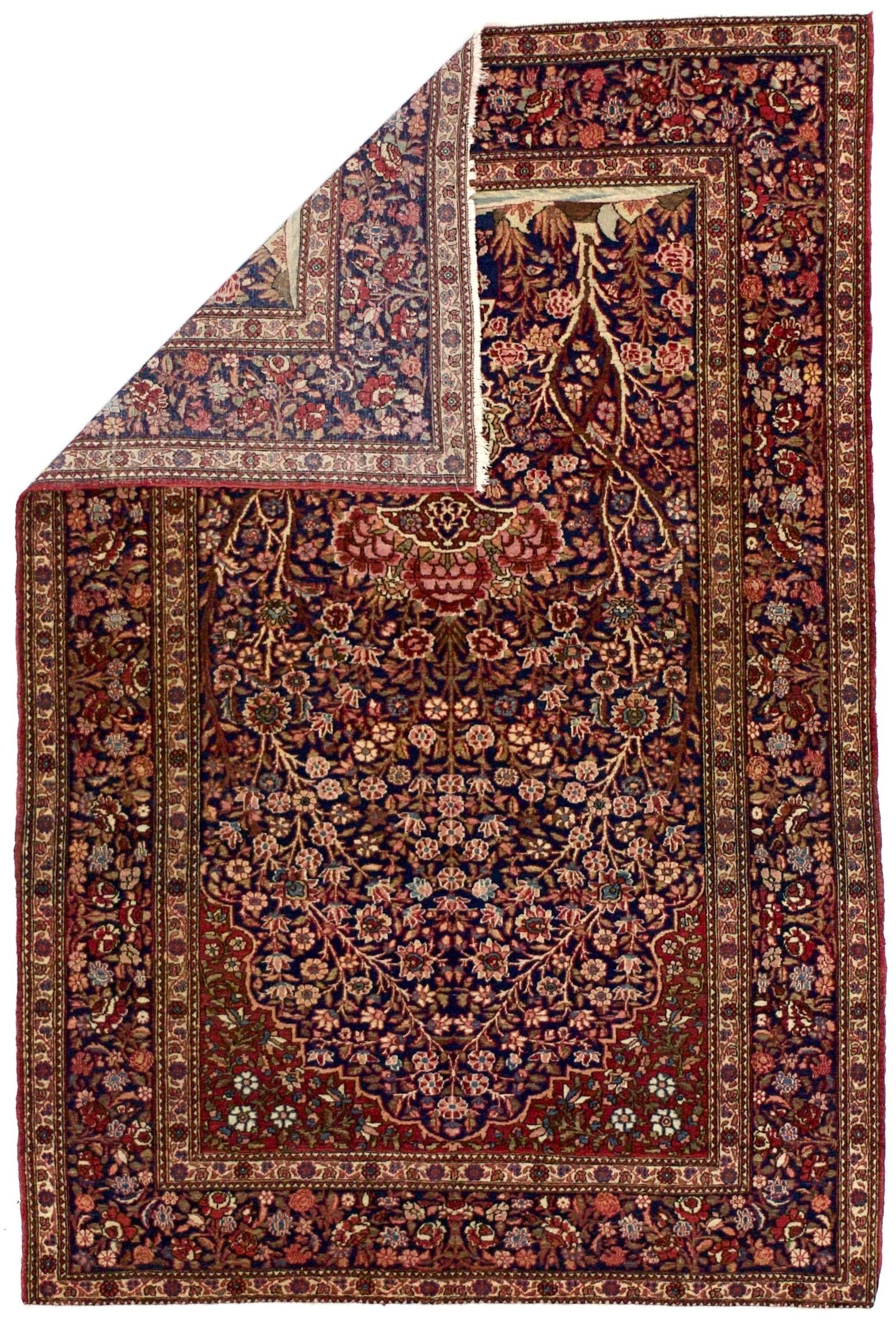 Tapis ancien persan Isfahan (une paire) 4'5