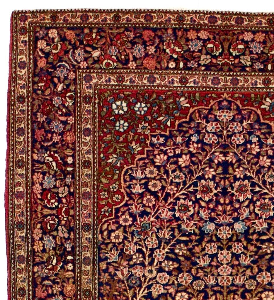 Antique Persian Isfahan One of Pair Rug 4'5