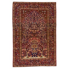 Tapis persan antique Isfahan One of Pair 4'5" x 6'8" (une paire)