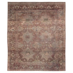 Antique Persian Isfahan Room Size Carpet