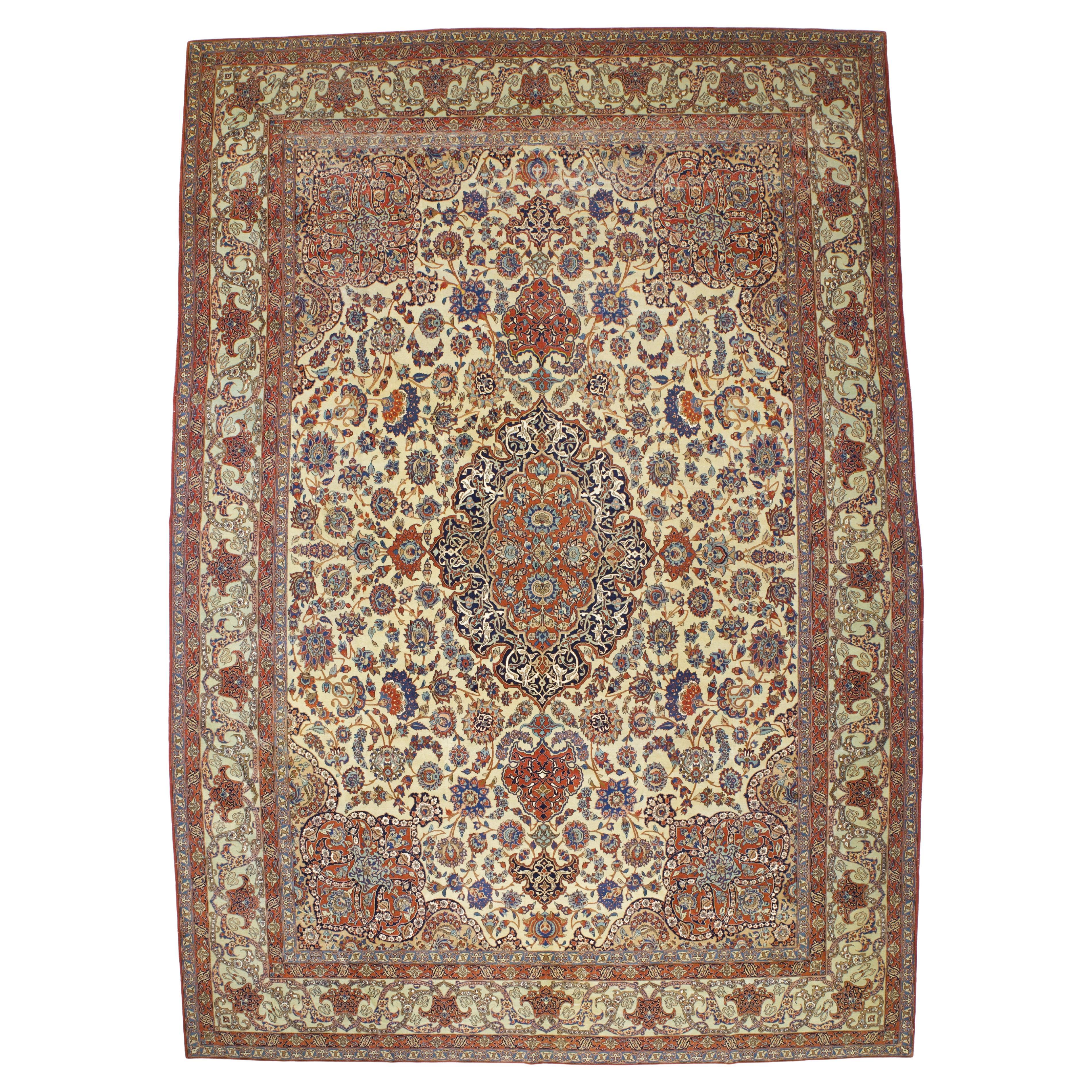 Antique Persian Isfahan Rug 10’0" x 15’2”