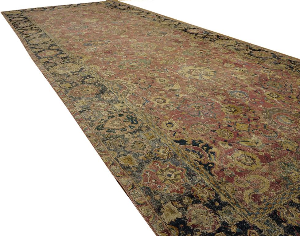 Wool Mid 17th Century Safavid Isfahan Carpet ( 10'8