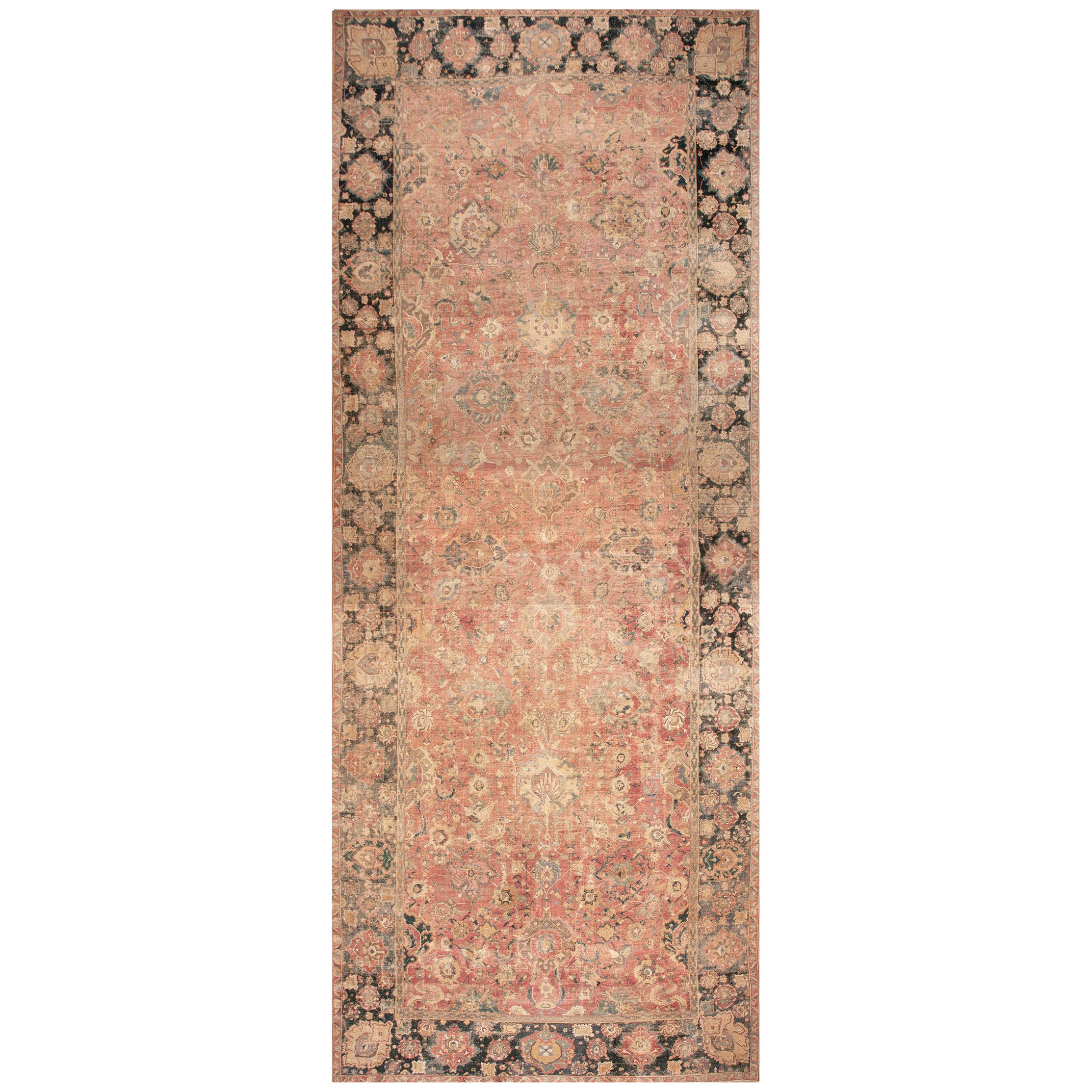 Mid 17th Century Safavid Isfahan Carpet ( 10'8" x 26'4" - 325 x 803 ) For Sale