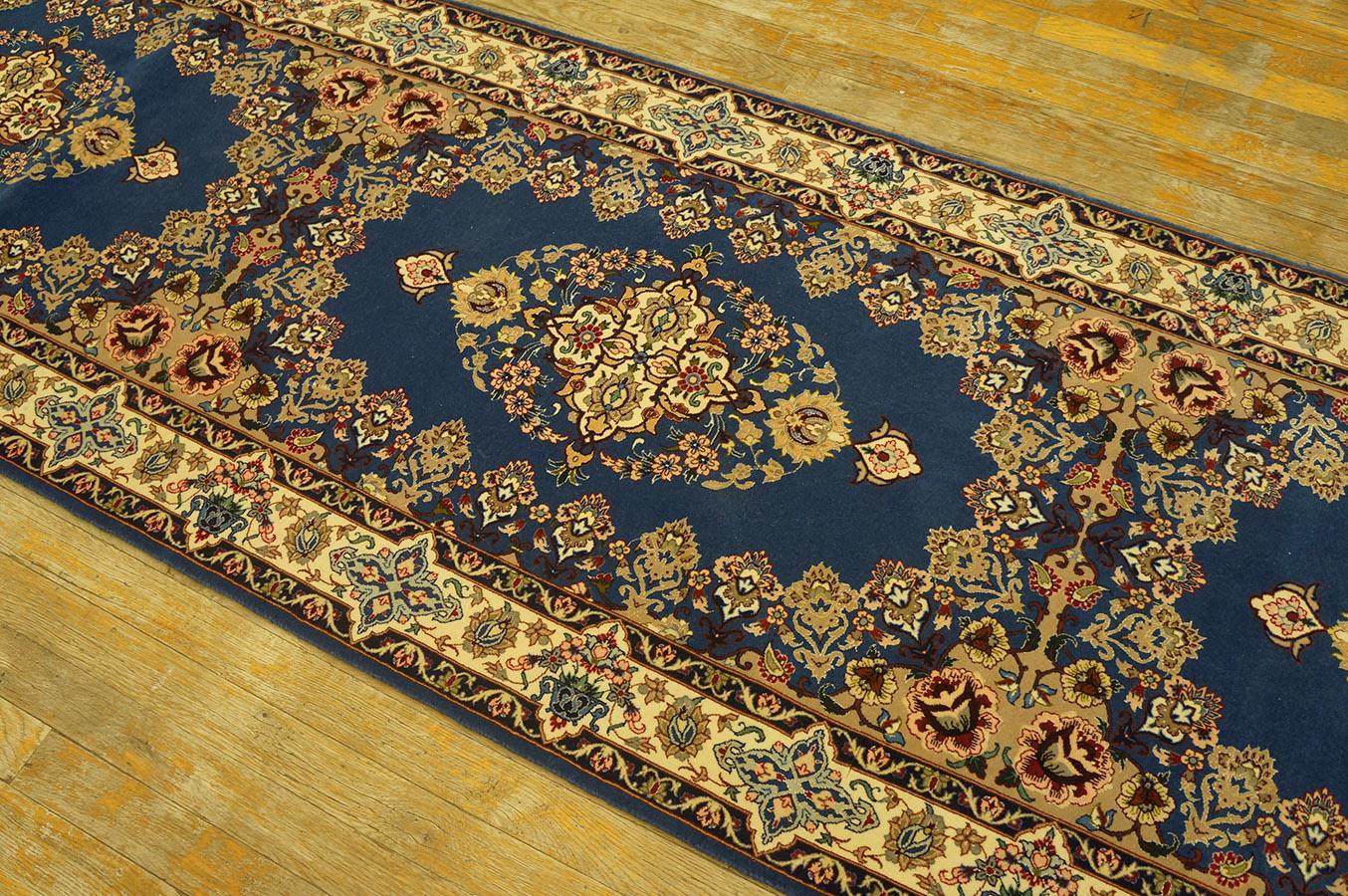 Wool Mid 20th Century Persian Isfahan Runner Carpet ( 2'9