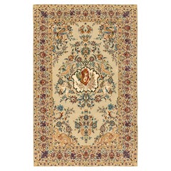 Antiker persischer Isfahan-Teppich 3' 5'' x5' 3''