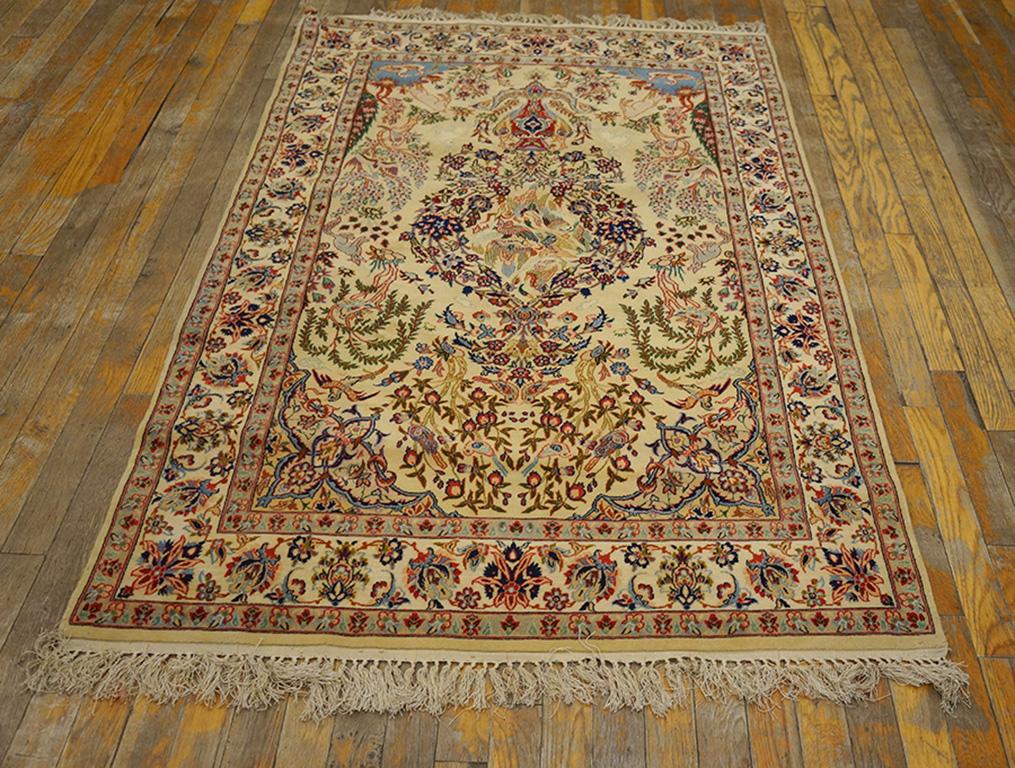 Antique Persian Isfahan Rug, Size: 3' 6'' x5' 6''