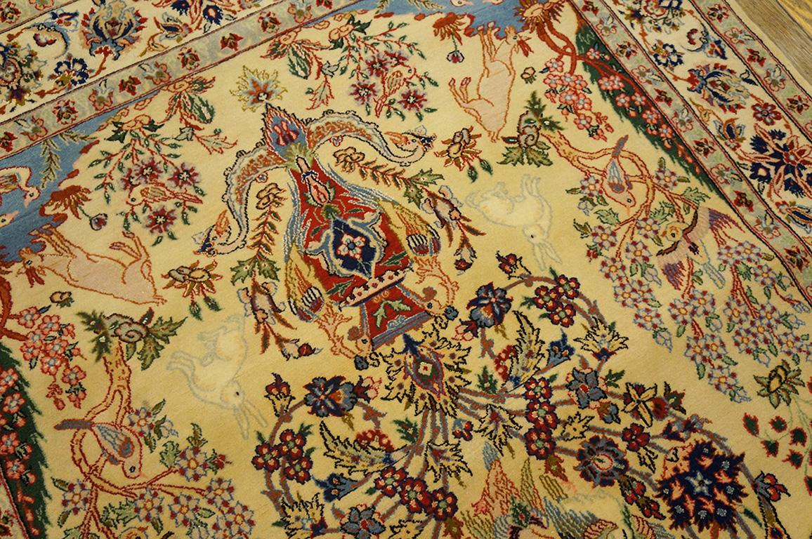 Mid-20th Century Antique Persian Isfahan Rug 3' 6'' x5' 6''  For Sale