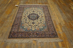 Antique Persian Isfahan Rug 3' 7'' x 5' 5''