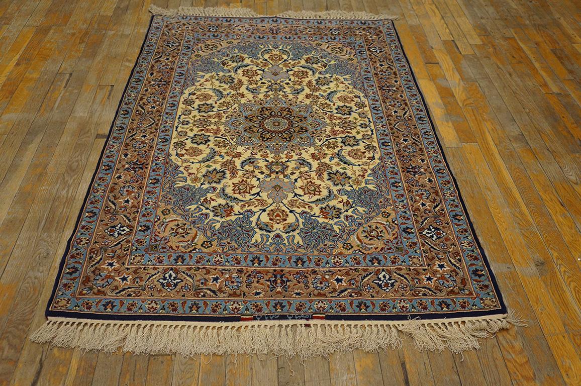 Antique Persian Isfahan Rug., Size: 3' 7'' x5' 4''