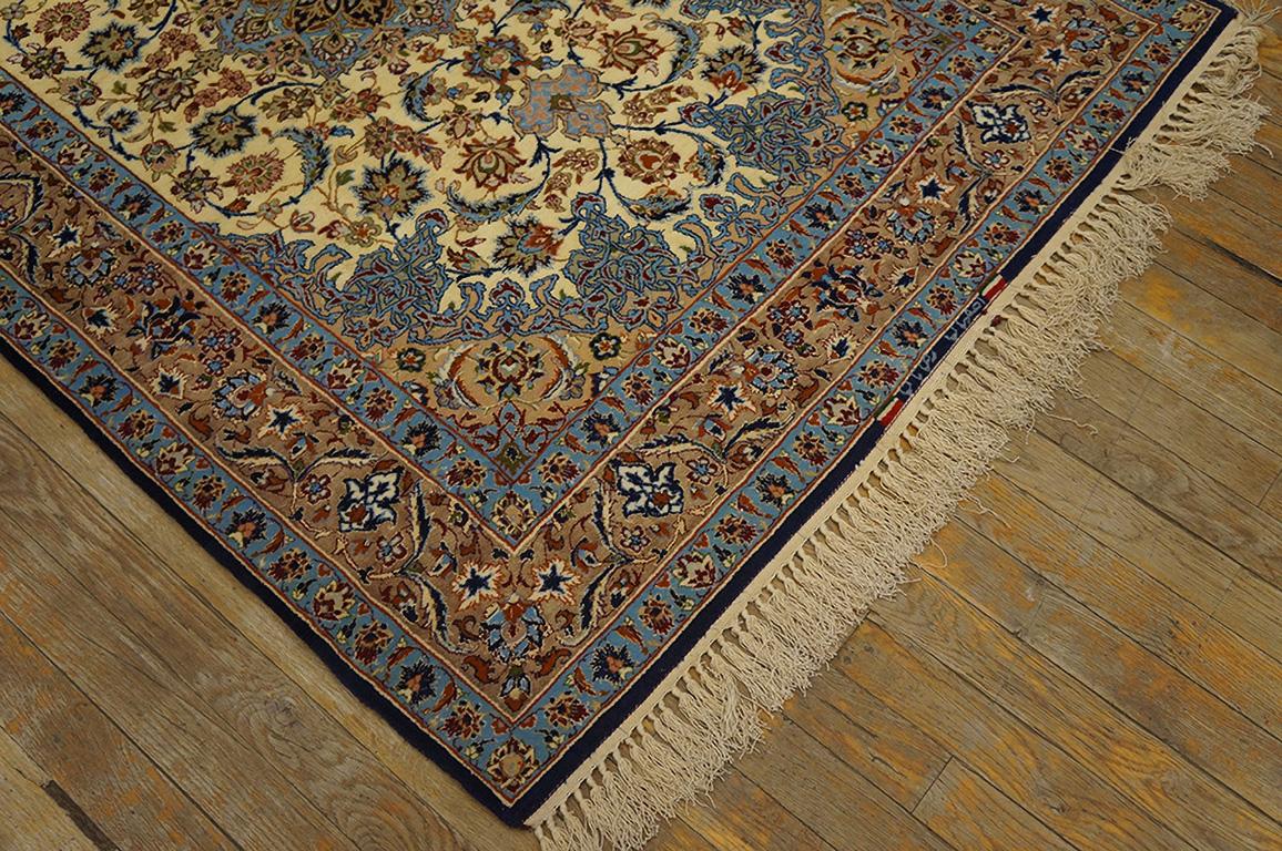 Hand-Knotted Antique Persian Isfahan Rug 3' 7'' x5' 4''  For Sale