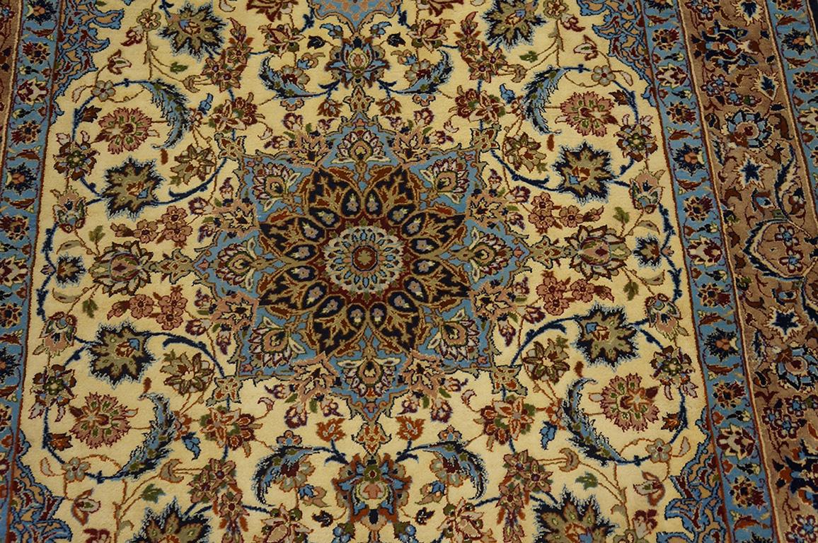 Mid-20th Century Antique Persian Isfahan Rug 3' 7'' x5' 4''  For Sale