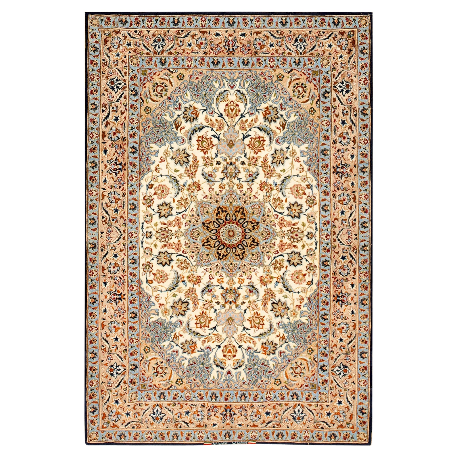 Antiker persischer Isfahan-Teppich 3' 7'' x5' 4''