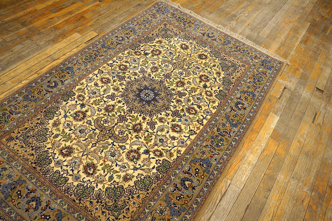 Tappeto persiano Isfahan della metà del XX secolo ( 3' 7