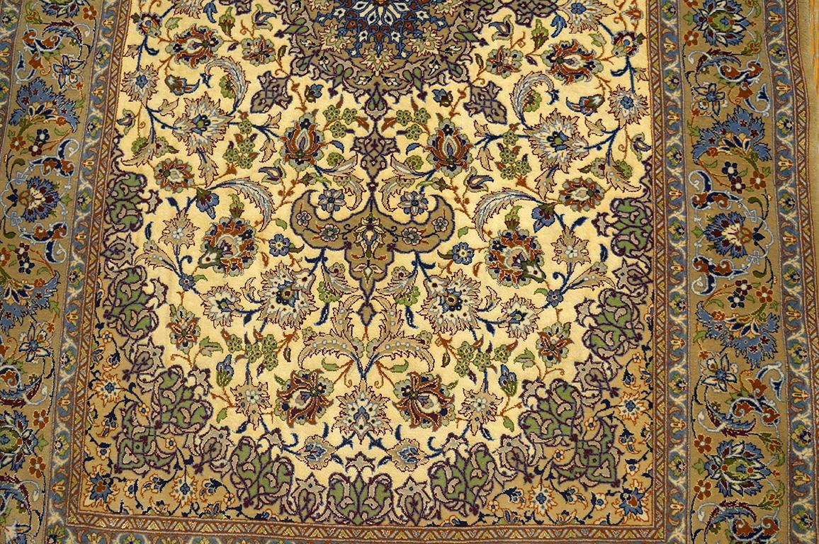 Lana Tappeto persiano Isfahan della metà del XX secolo ( 3' 7