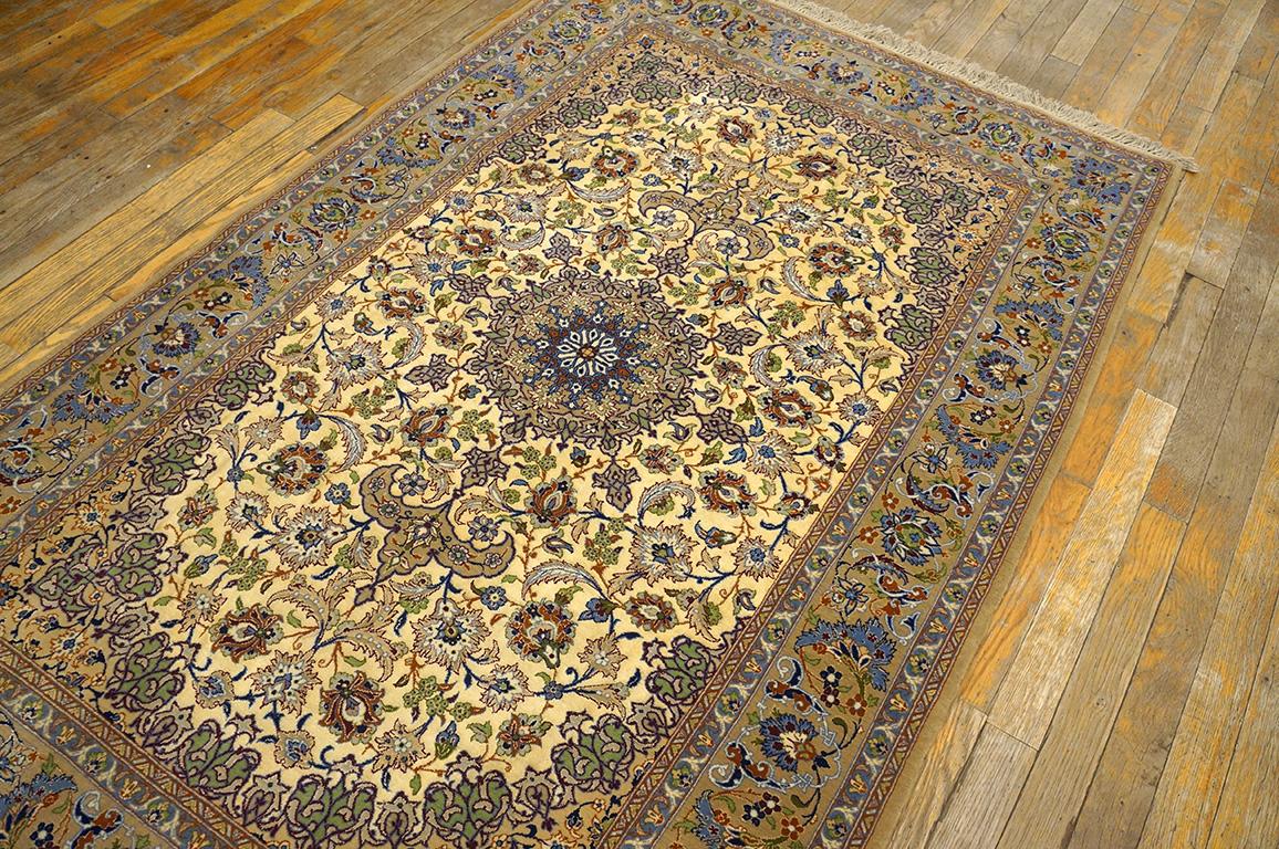Tappeto persiano Isfahan della metà del XX secolo ( 3' 7