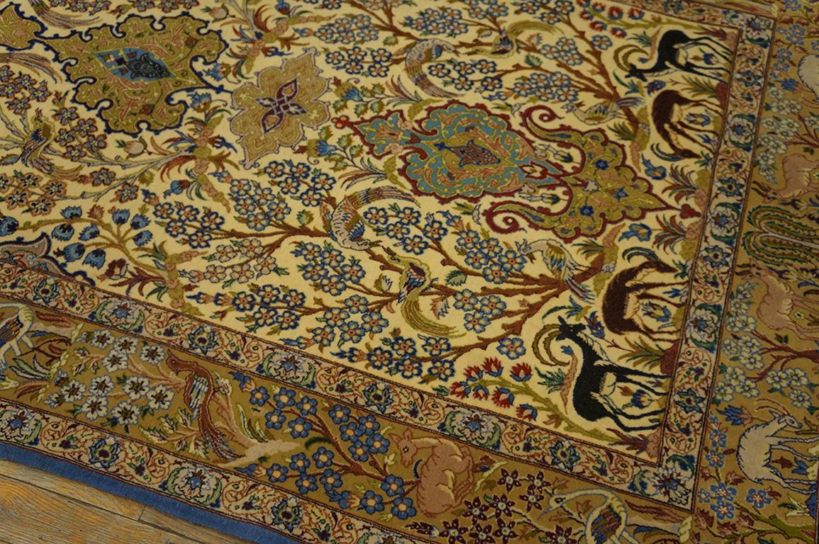 Mid 20th Century Persian Isfahan Rug ( 3'7