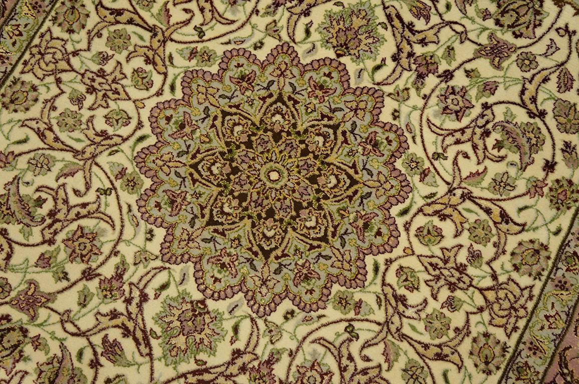 Hand-Knotted Antique Persian Isfahan Rug  3' 8''x5' 7'' For Sale