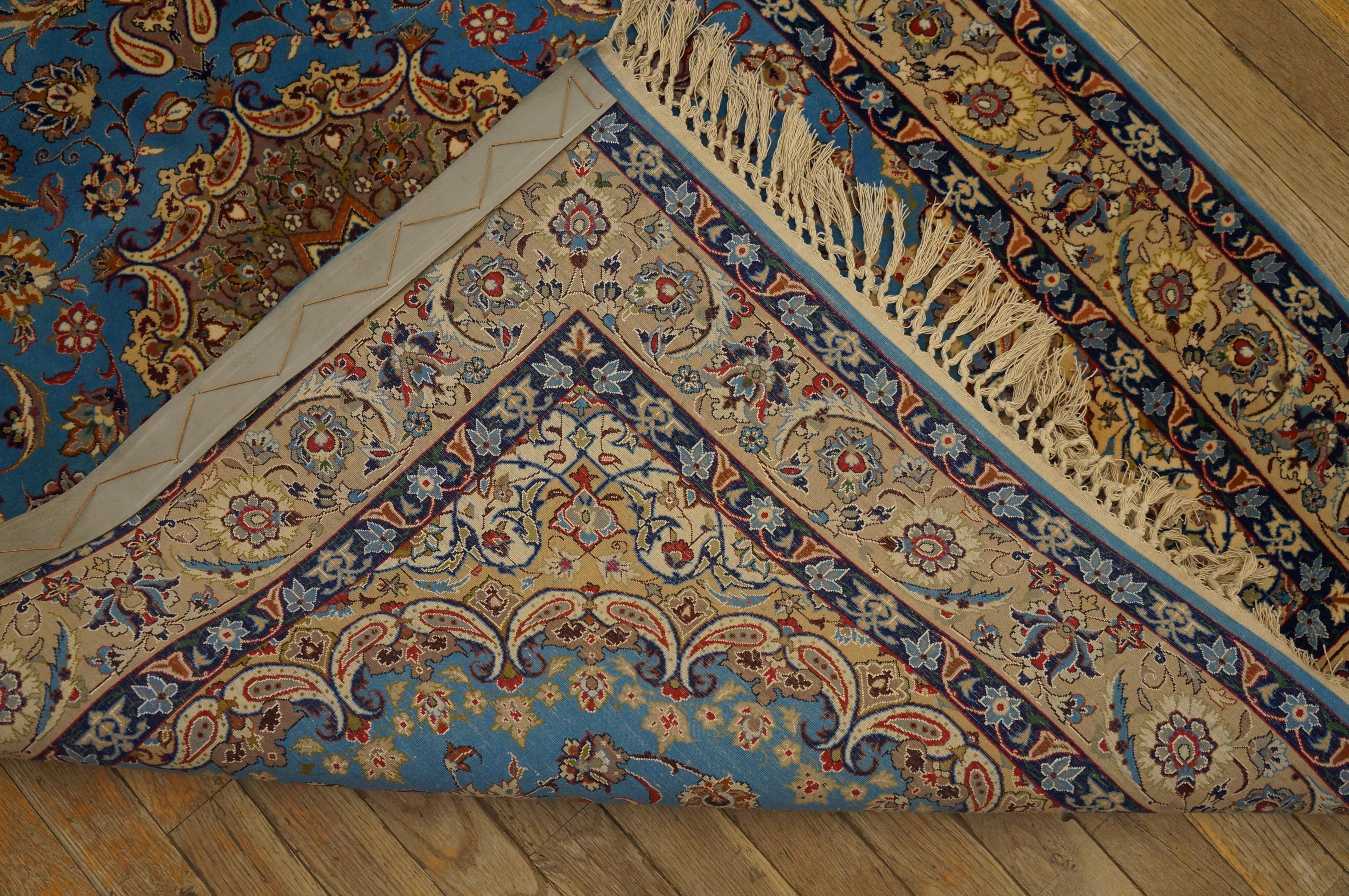 Mid 20th Century Isfahan Carpet with Silk Highlights ( 3'6