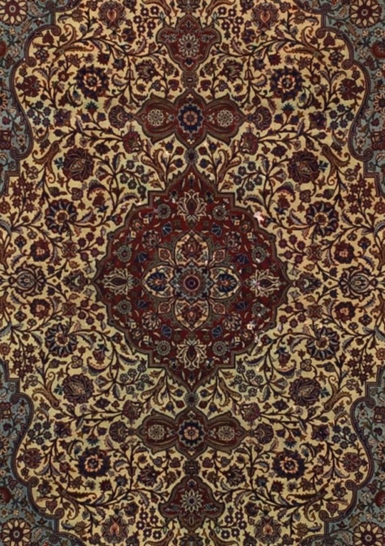 Antike persische Isfahan Teppich 4'4