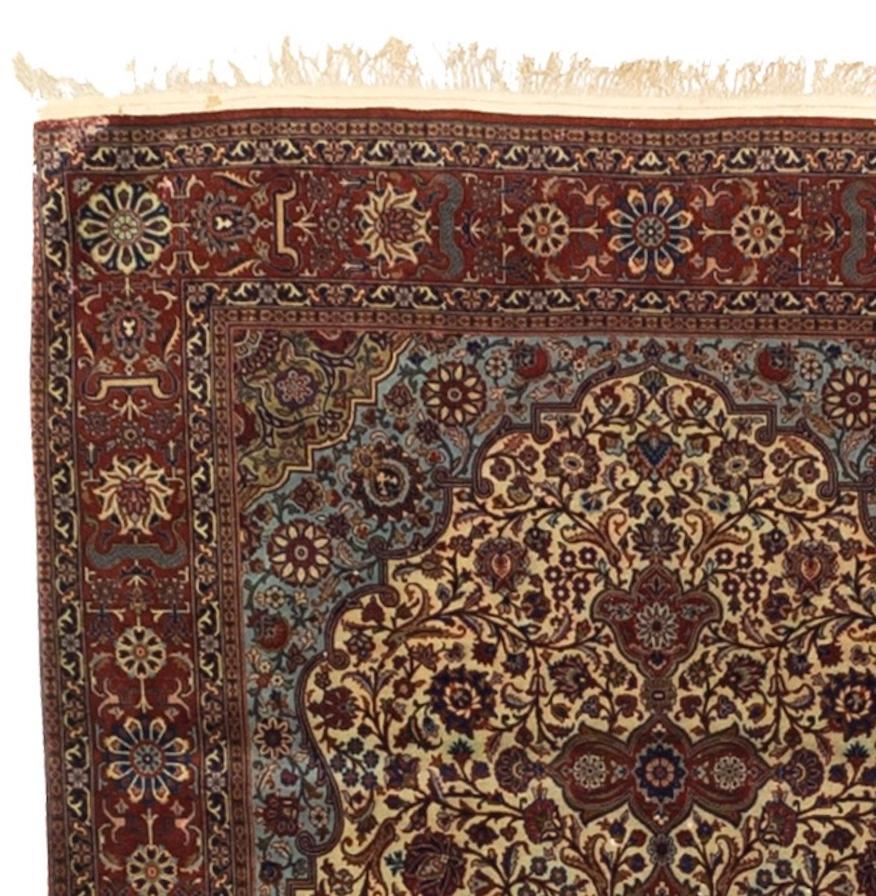 Antike persische Isfahan Teppich 4'4