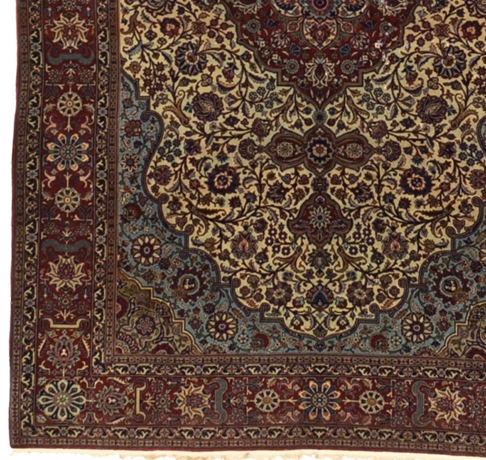 Antike persische Isfahan Teppich 4'4