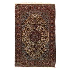 Antique Persian Isfahan Rug 4'4" x 6’6"