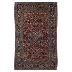 Ancien tapis persan d'Ispahan, 4'4'' x 7'2''