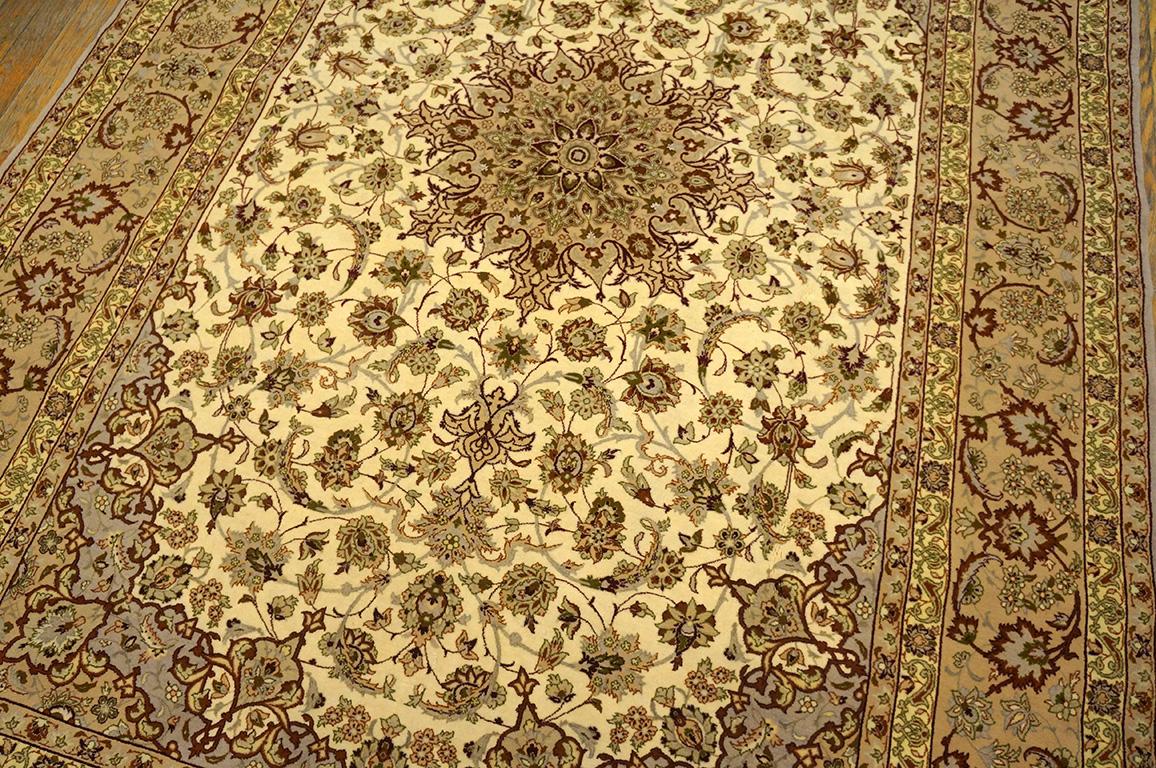Hand-Knotted Antique Persian Isfahan Rug