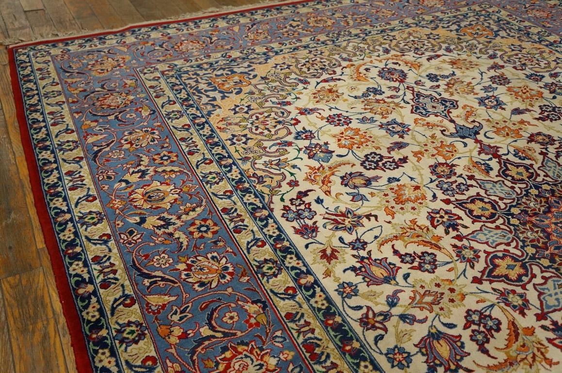 Wool Antique Persian Isfahan Rug 5' 3