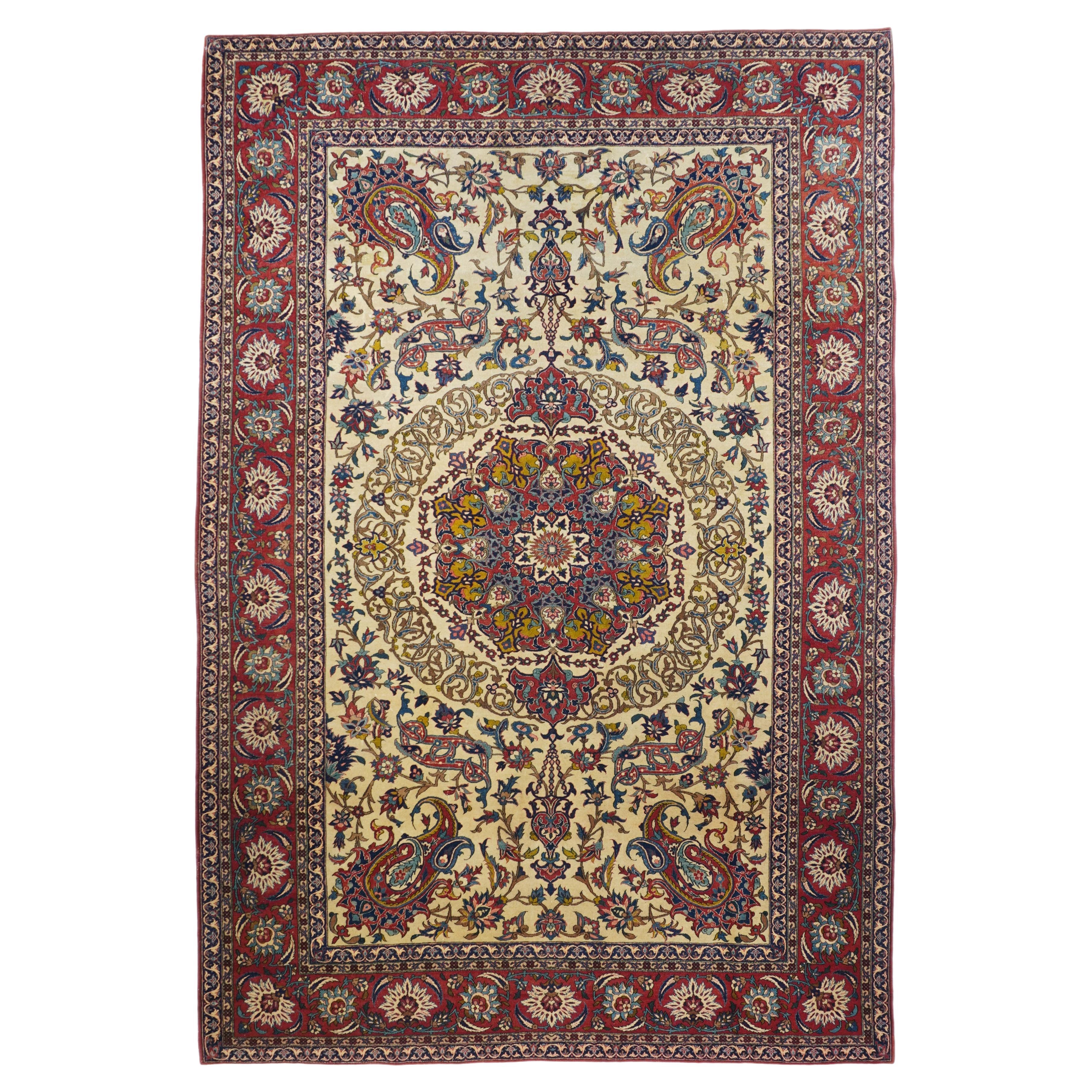 Antique Persian Isfahan Rug 6'11'' x 10'0''