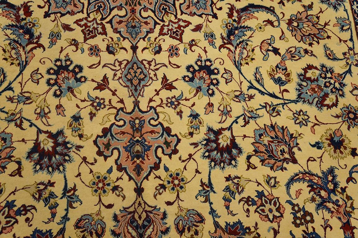 Mid-20th Century Antique Persian Isfahan Rug 7' 0