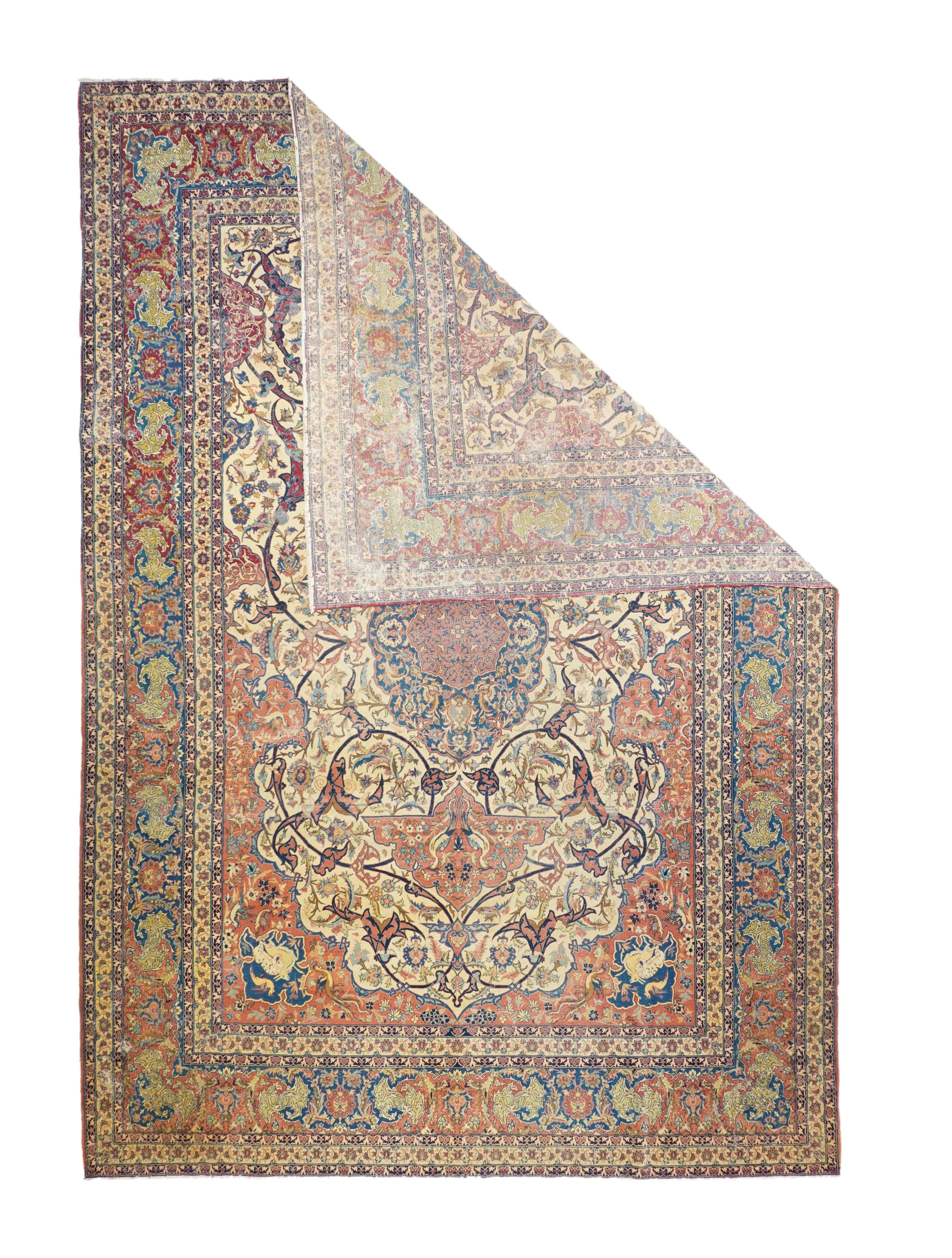 Isfahan rug 8'3'' x 12'0''.
