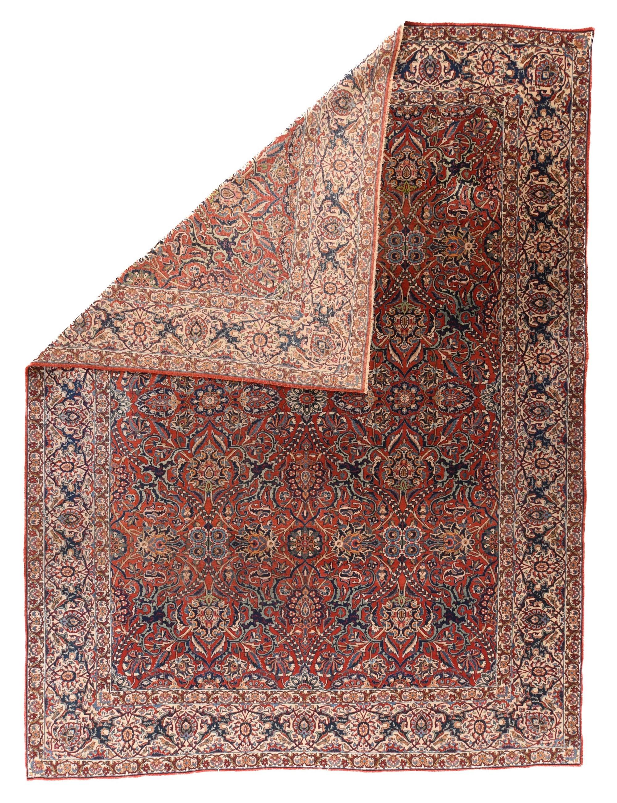 Antique Persian Isfahan Rug 9'0