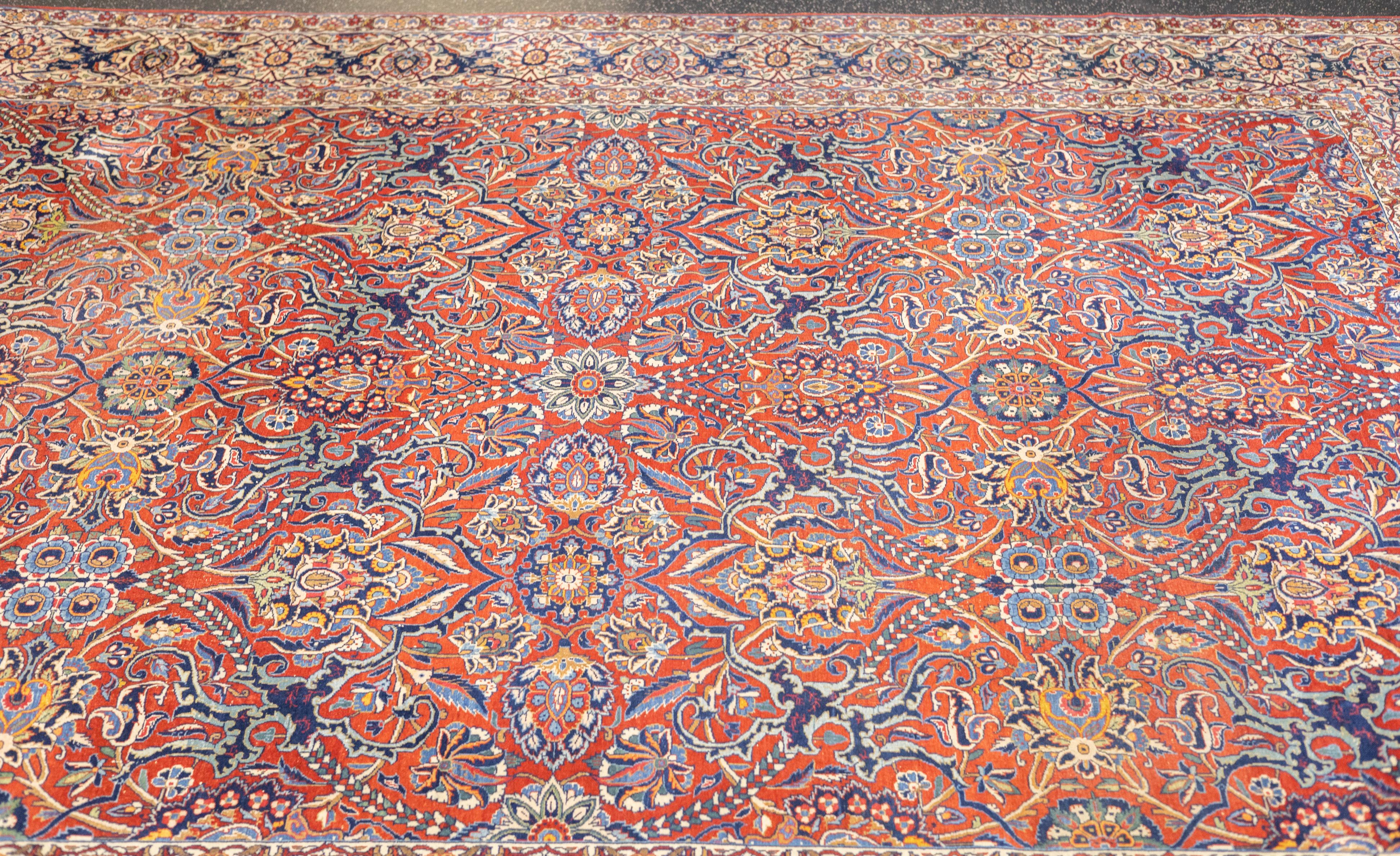 20th Century Antique Persian Isfahan Rug 9'0