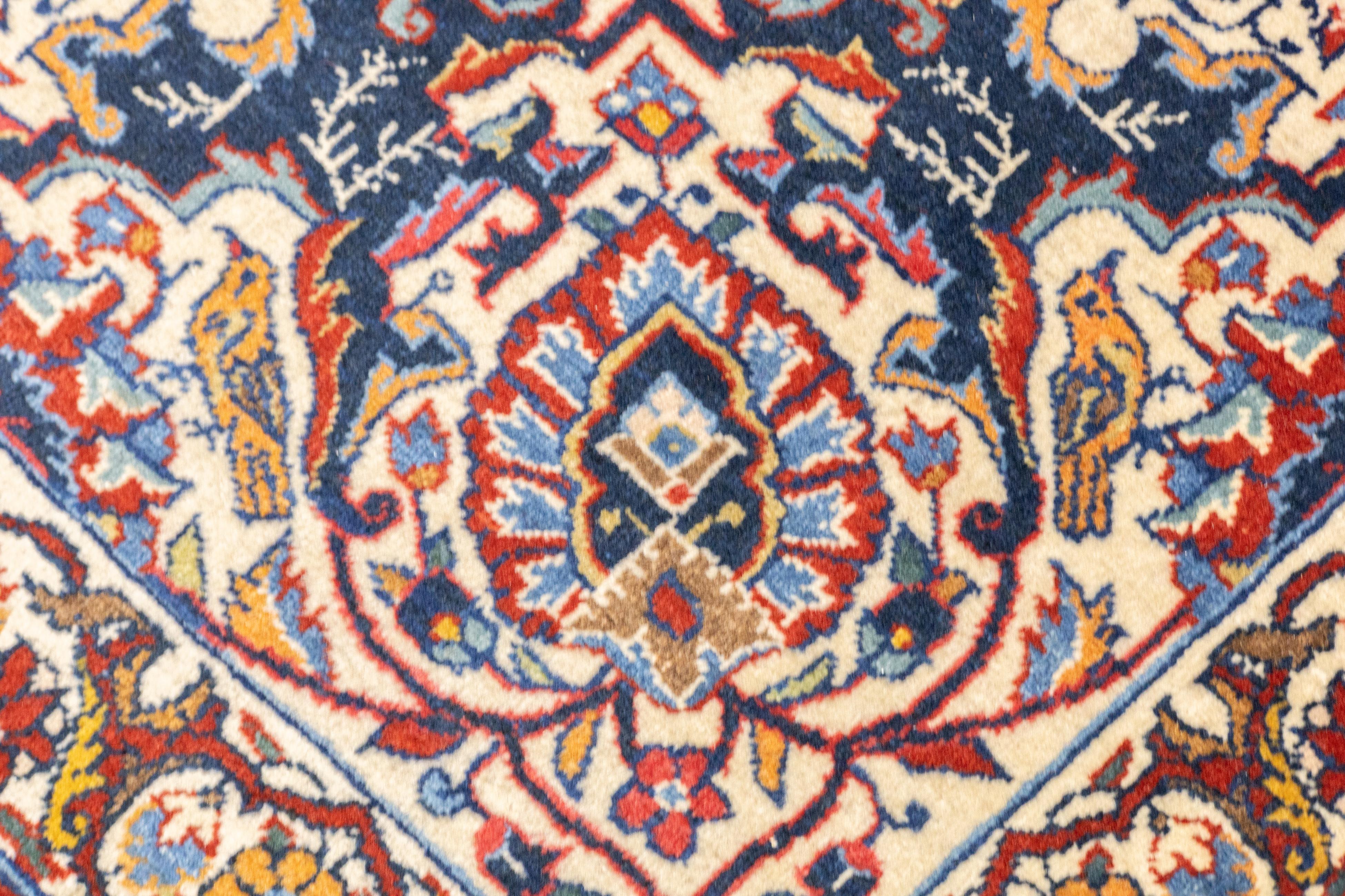 Wool Antique Persian Isfahan Rug 9'0