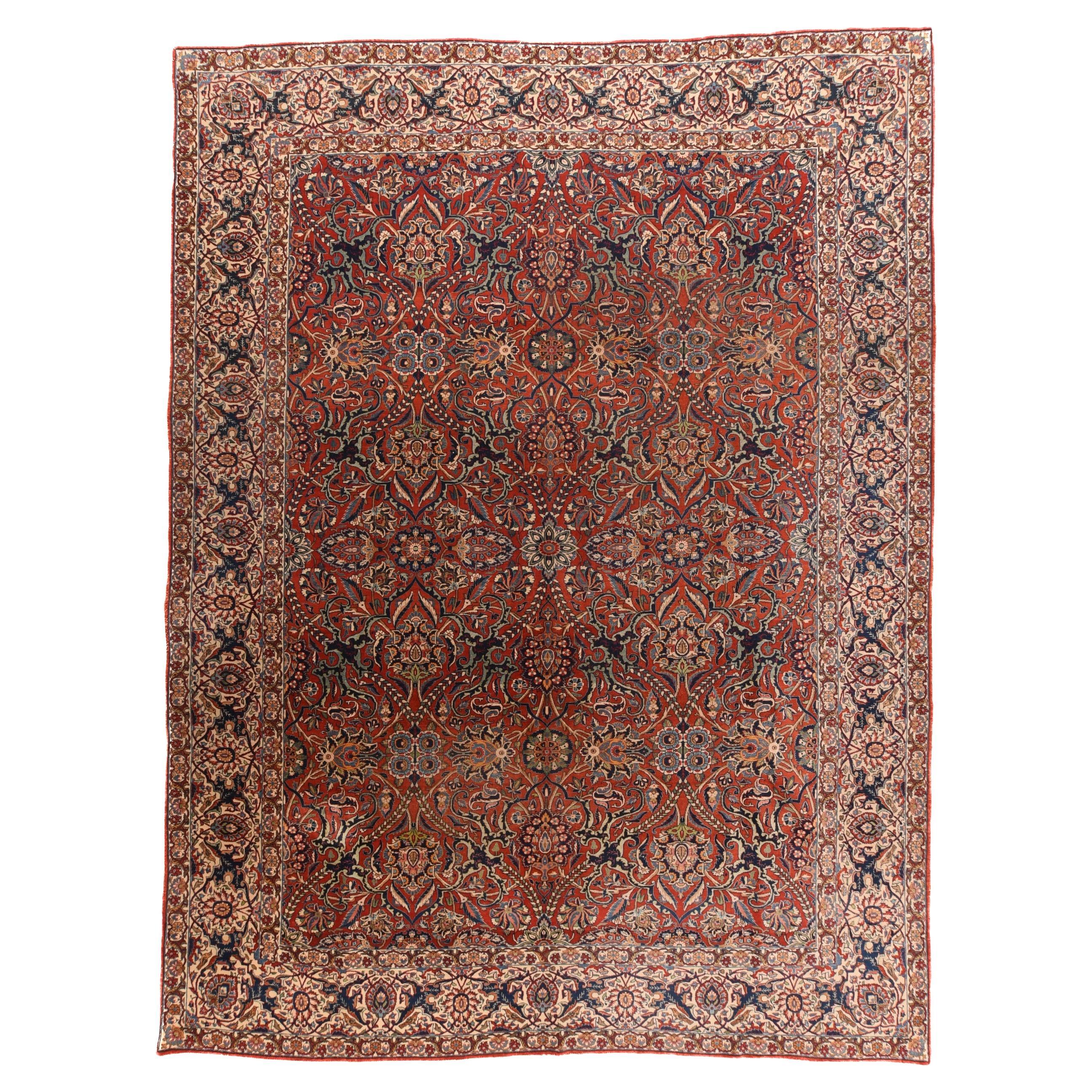 Antique Persian Isfahan Rug 9'0" x 12'0"