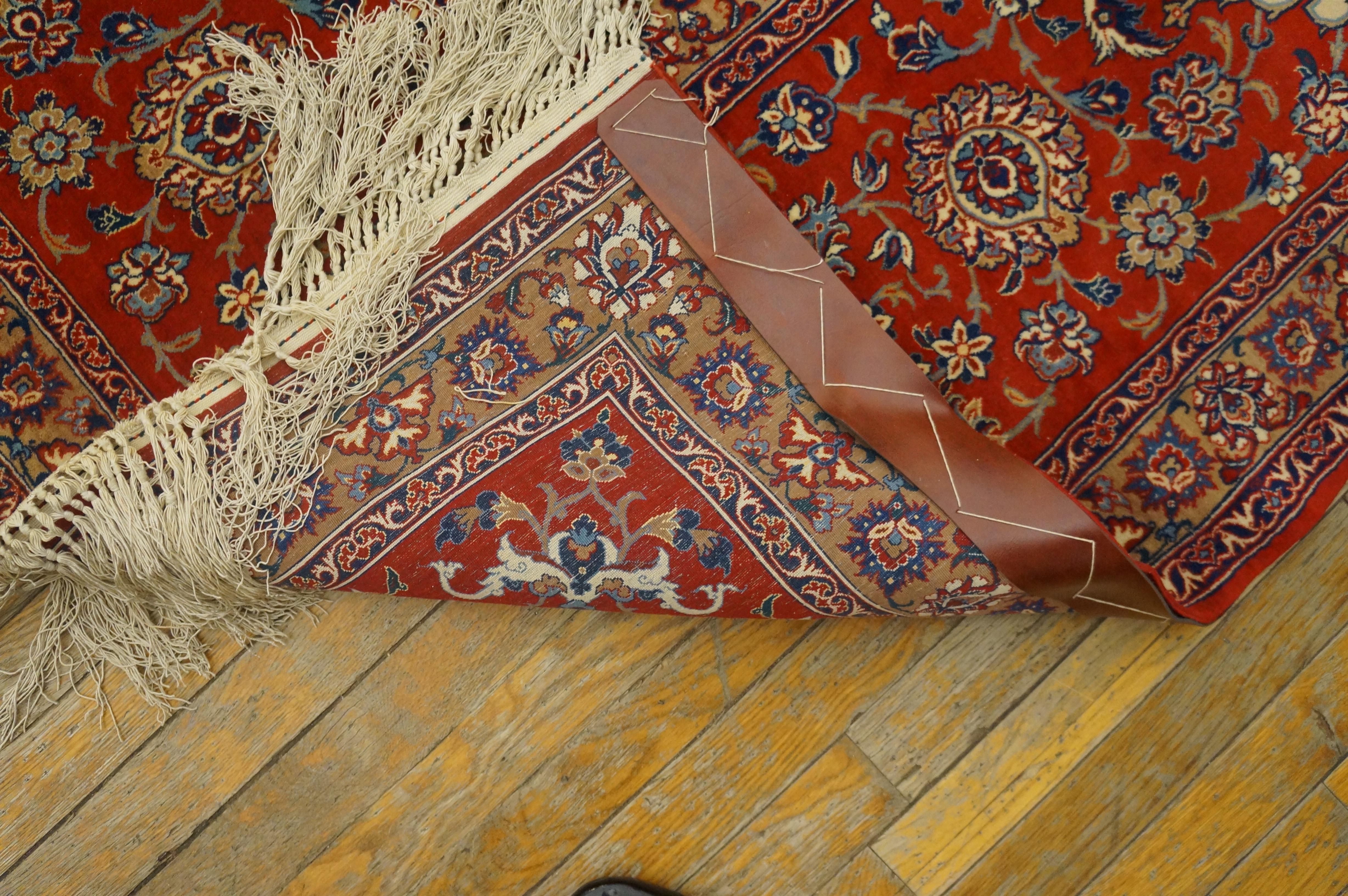 Hand-Knotted Antique Persian Isfahan Rug For Sale