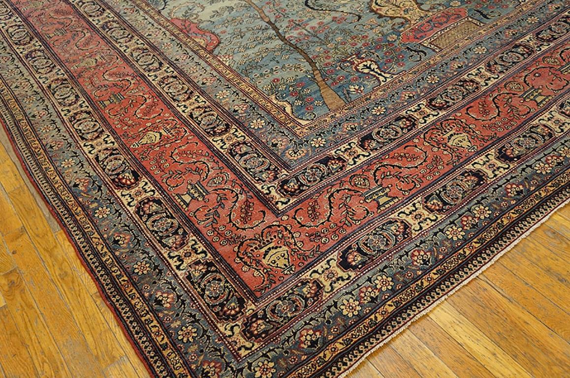 Late 19th Century Persian Tehran Carpet 
( 9'6