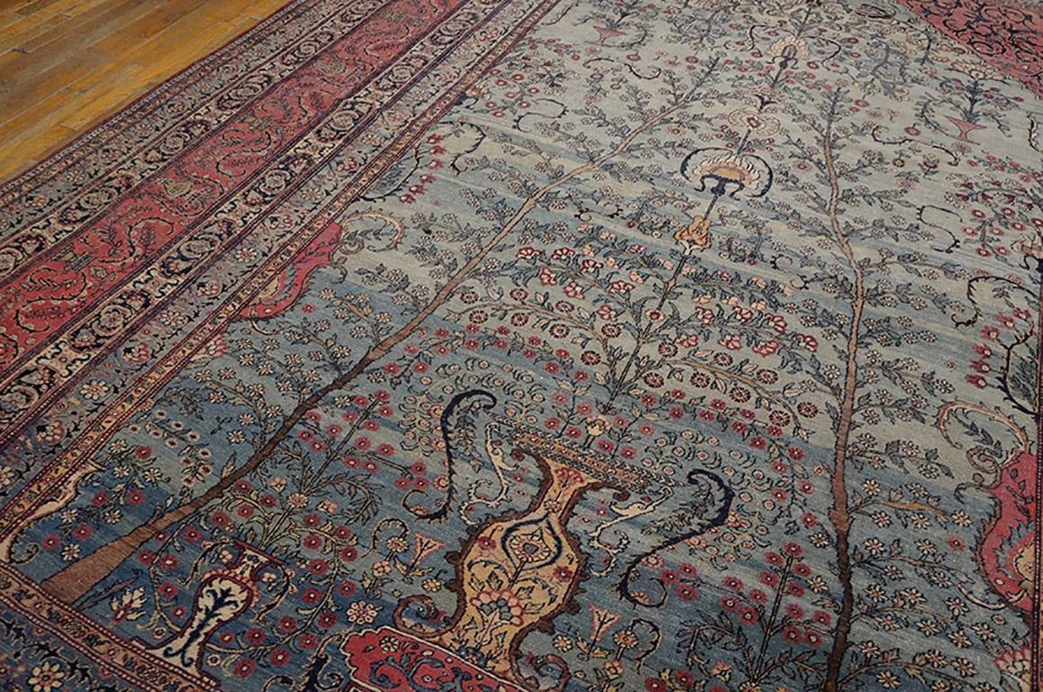 Late 19th Century Persian Tehran Carpet ( 9'6