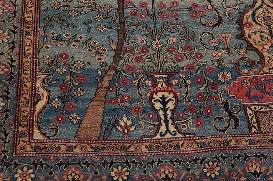 Wool Late 19th Century Persian Tehran Carpet ( 9'6