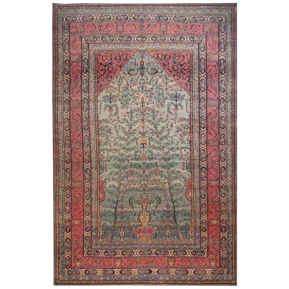 Antique Persian Tehran Area Rug For Sale at 1stDibs